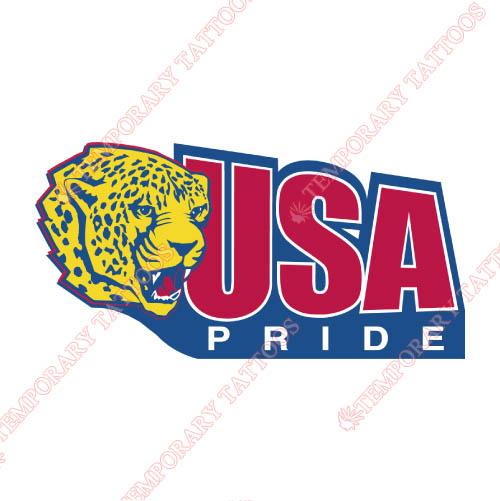 South Alabama Jaguars Customize Temporary Tattoos Stickers NO.6179